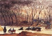 Federal Cavalrymen Fording Bull Run unknow artist